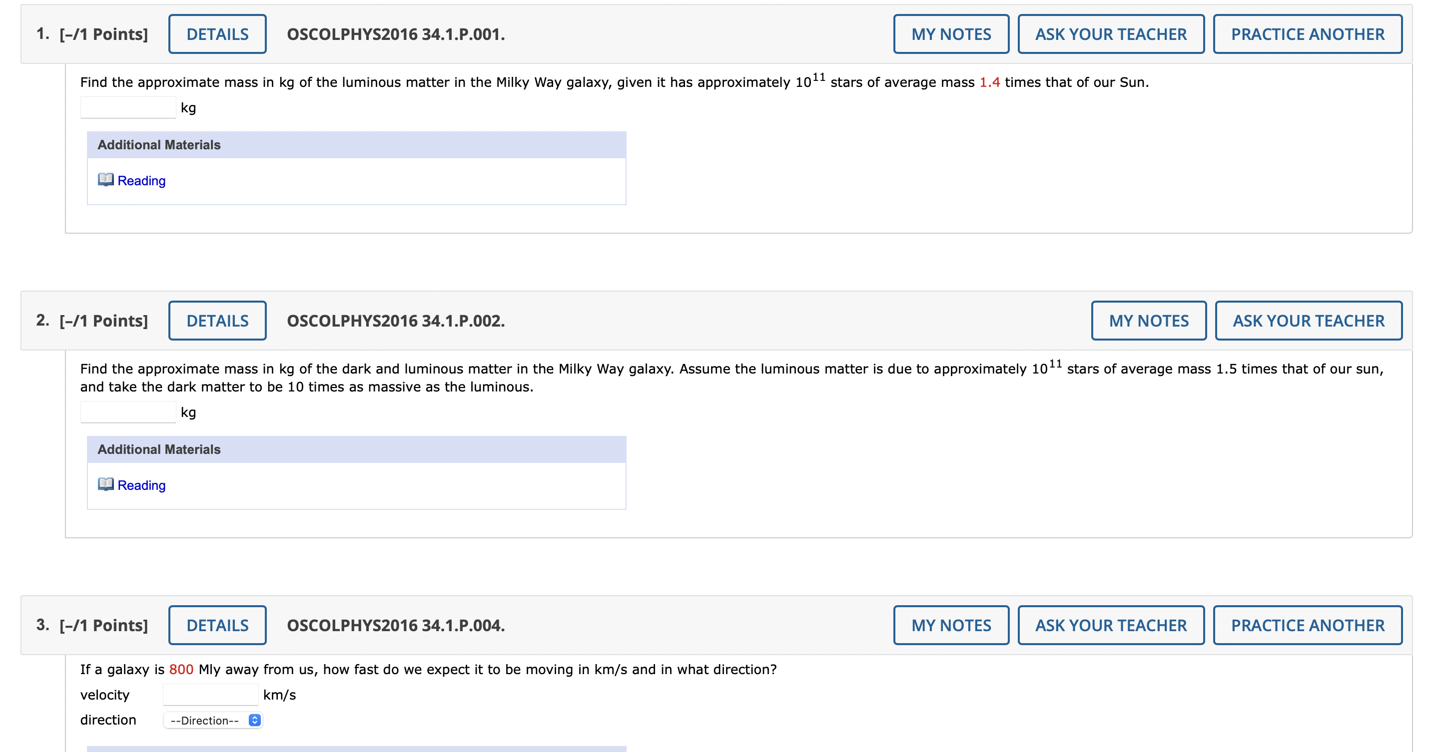  1. [-/1 Points] DETAILS OSCOLPHYS2016 34.1.P.001. MY NOTES ASK YOUR TEACHER