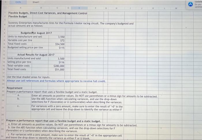 could u add excel formulas plz + CH? Sett Update A Do