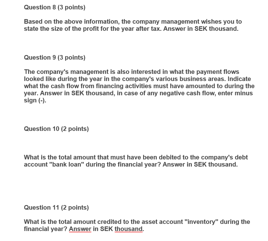 company management wishes you to state the size of the profit for