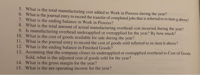 record raw materials used in production? 2. What is the ending balance
