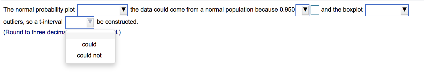 data in the sample. Click here to view the normal probability_plot and