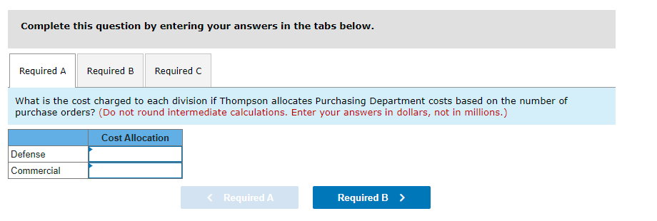two departments, Defense and Commercial. The Defense division has contracts with the