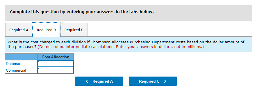Department of Defense and the Commercial division works primarily with domestic airlines