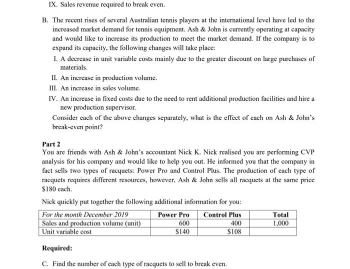 John is a Brisbane-based company that manufactures tennis racquets. The company produced