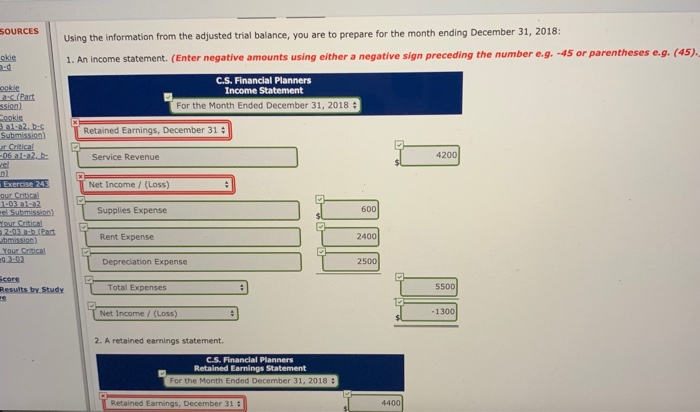 adjusted trial balance of C.S. Financial Planners appears below. Credit C.S. Financial