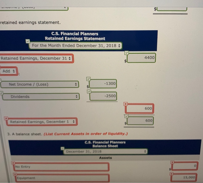 Planners Adjusted Trial Balance December 31, 2018 Debit Cash $4,900 Accounts Receivable