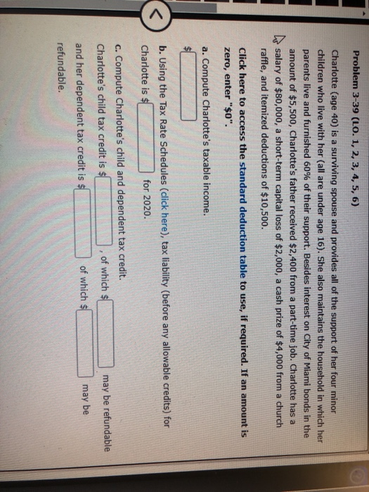  Problem 3-39 (LO. 1, 2, 3, 4, 5, 6) Charlotte (age