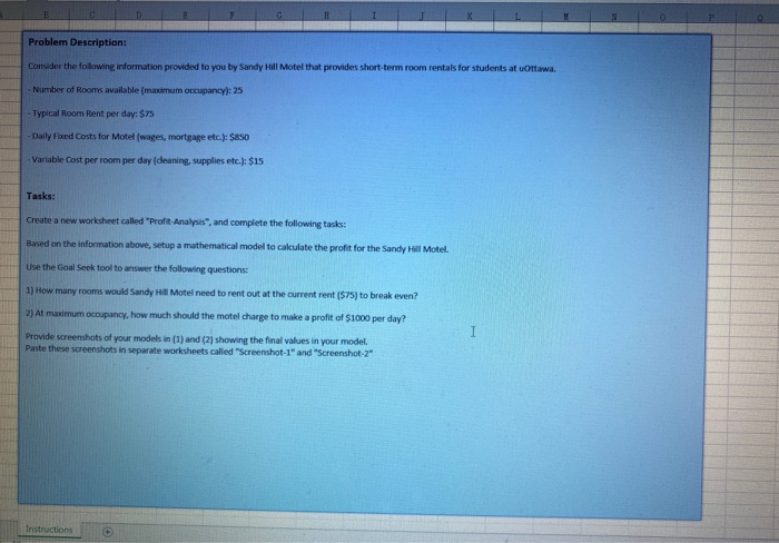  Problem Description: Consider the following information provided to you by Sandy