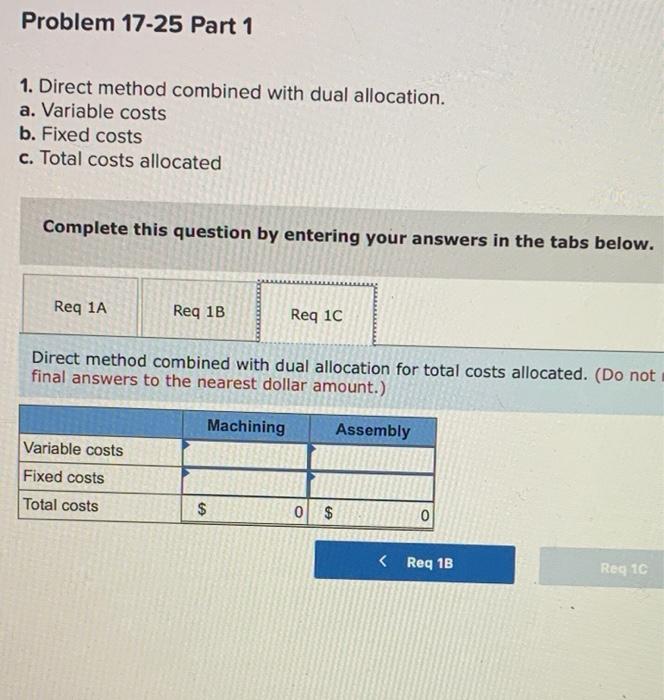 The company has two production departments Machining and Assembly. There are three