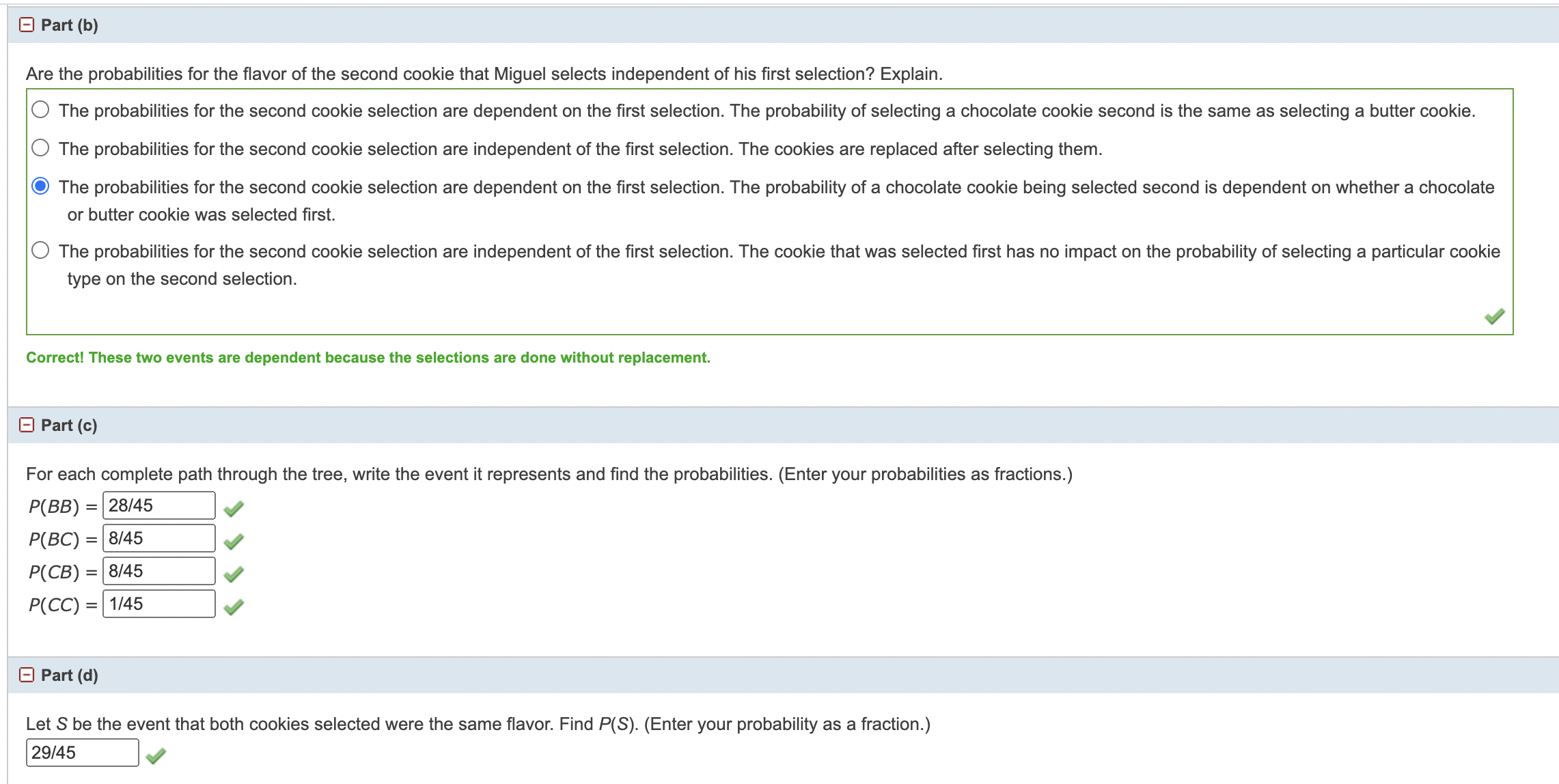 randomly draw two cards, one at a time, without replacement. . Gl