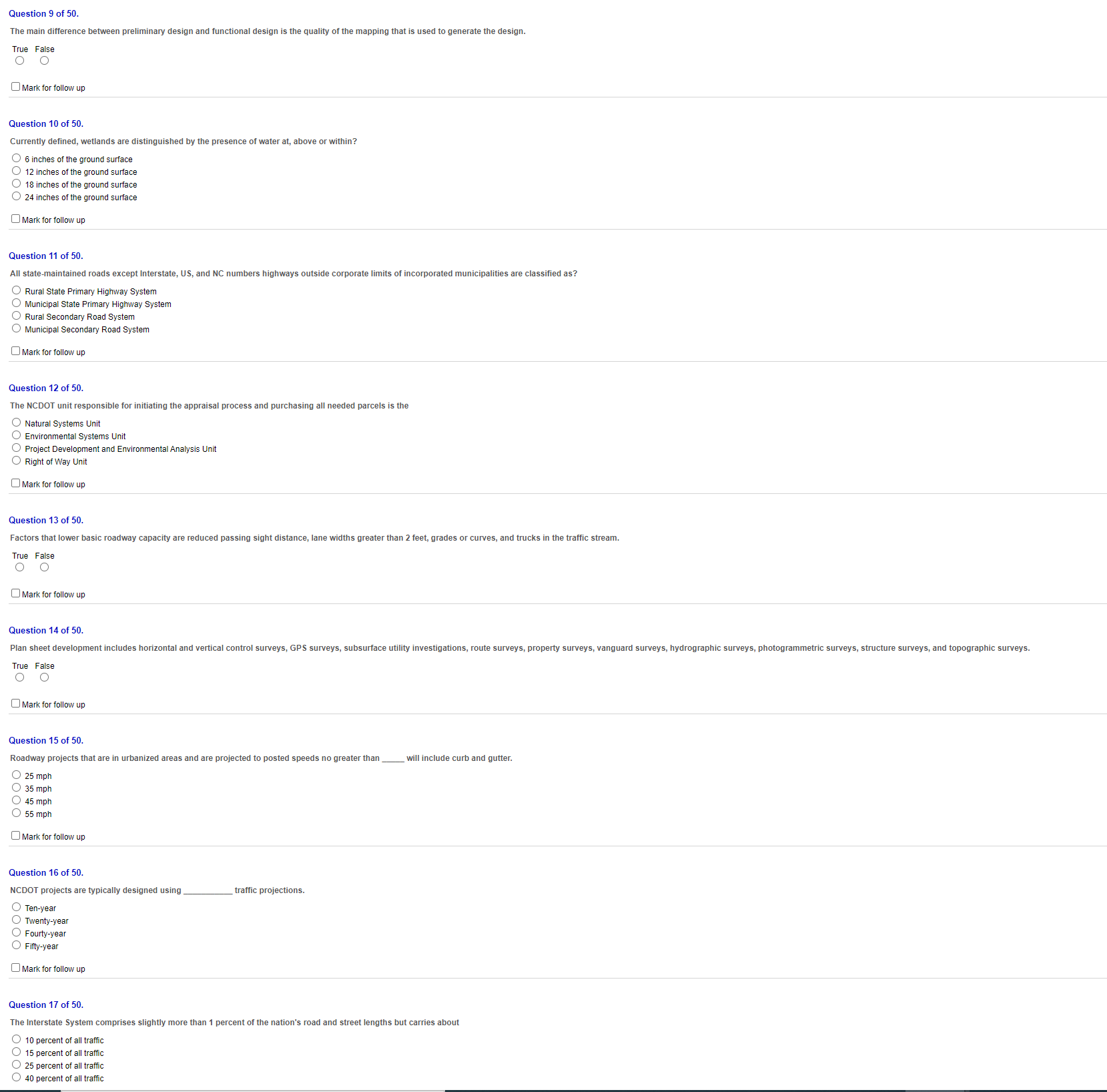 NCDOT finishes the projected average daily traffic (ADT) volumes for the roadway.