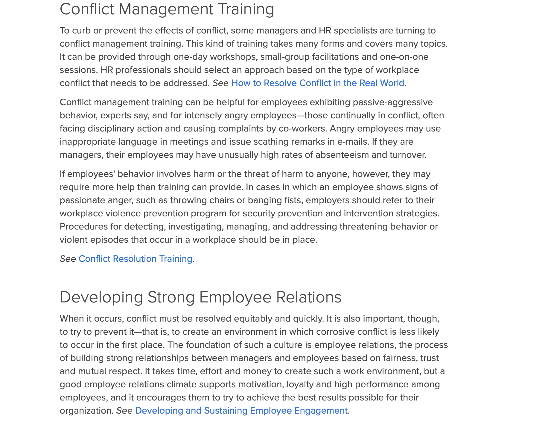 causes and effects of workplace conflict and the reasons why employers should