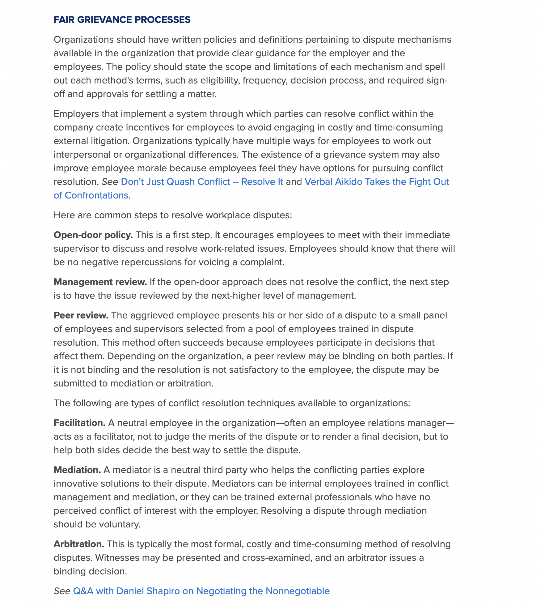 is grounded in the development of a workplace culture designed to prevent