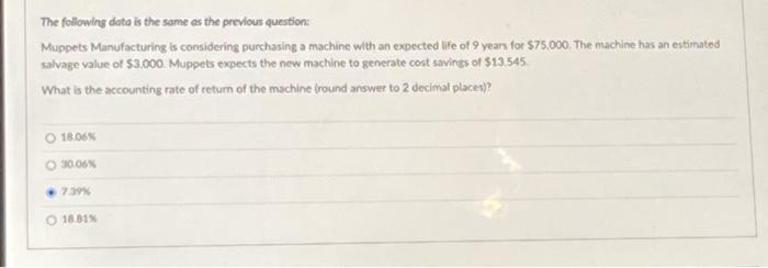  The following data is the same as the previous question: Muppets