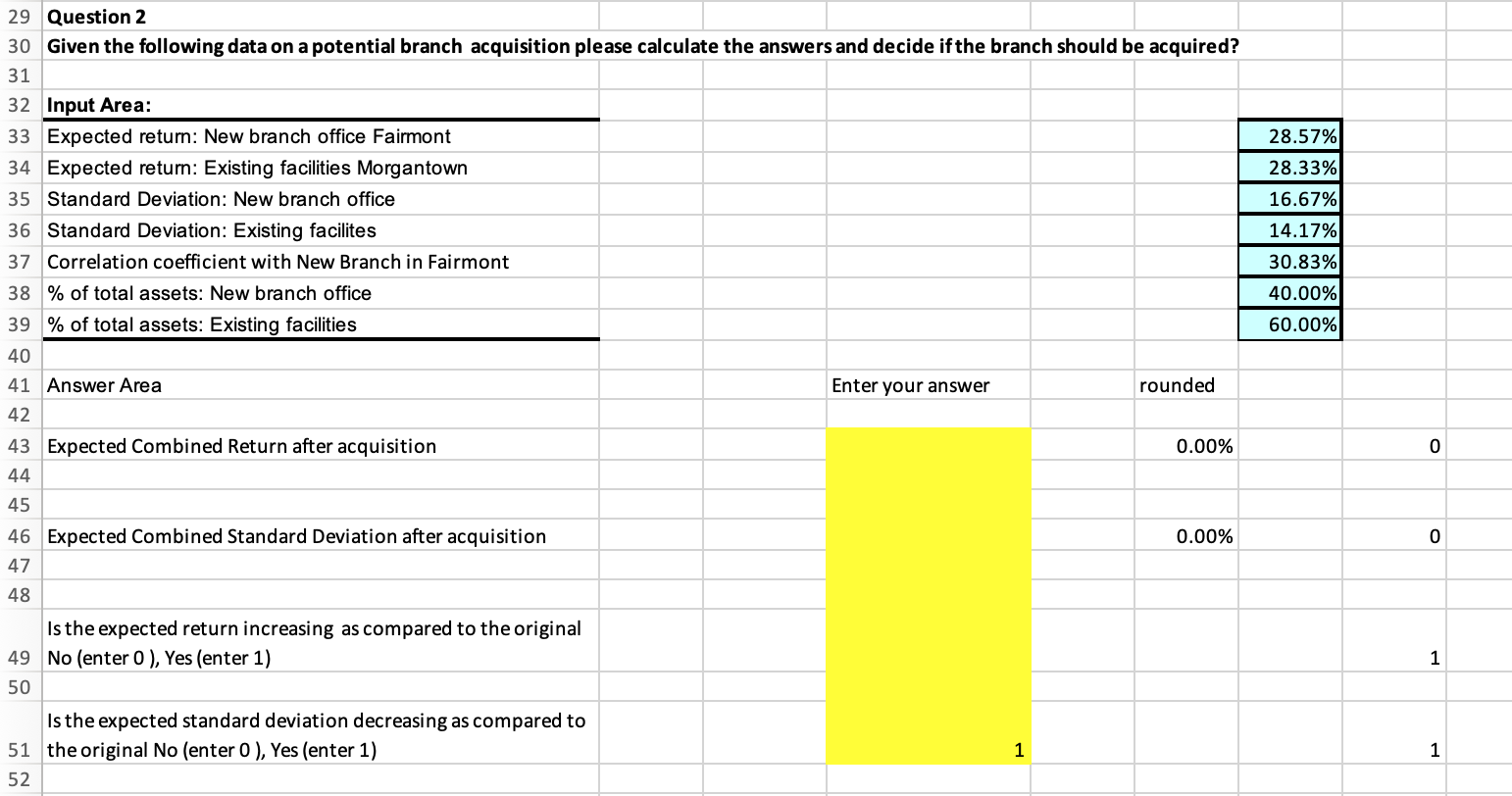 Please show formulas 29 Question 2 30 Given the following data on