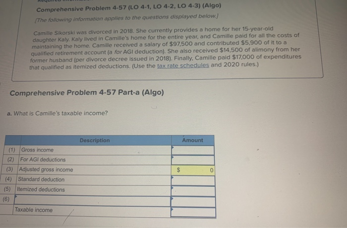  Comprehensive Problem 4-57 (LO 4-1, LO 4-2, LO 4-3) (Algo) (The