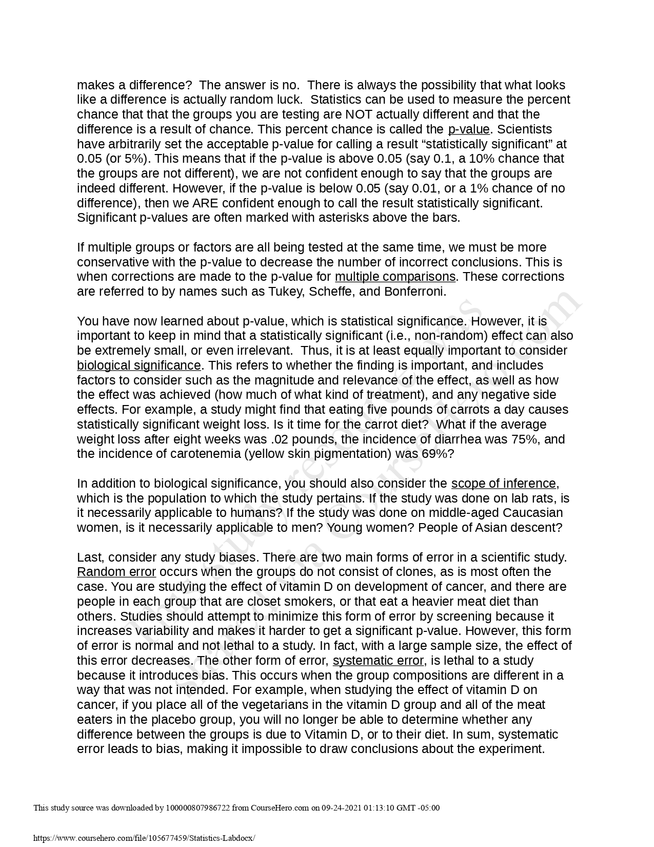 of statistics is important. General Instructions: Read \"Basic Statistics" on the following