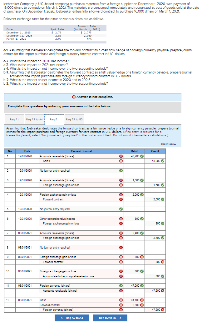  Icebreaker Company (a U.S.-based company) purchases materlals from a forelgn supplier