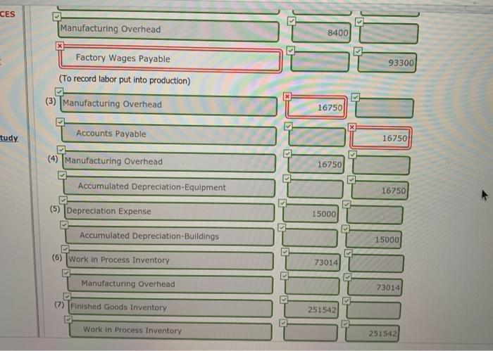 $197,100, and factory wages incurred $93,300. 2. Materials requisitioned and factory labor
