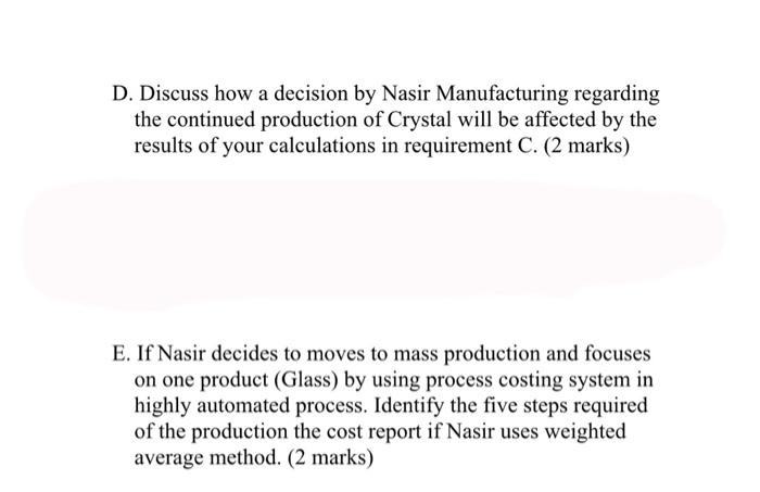 produces two products in its Sharjah plant: Crystal and Glass. Since inception.