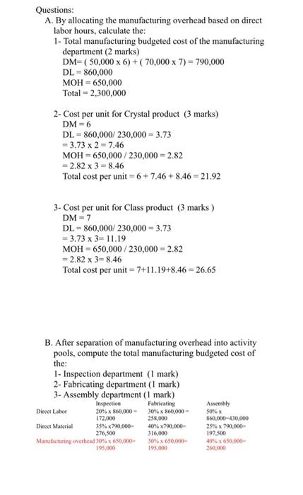 overhead has been allocated to products based on direct labor hours. Until