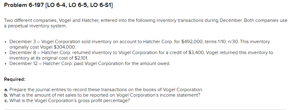Problem 6-197 [LO 6-4, LO 6-5, LO 6-S1) Two different companies,