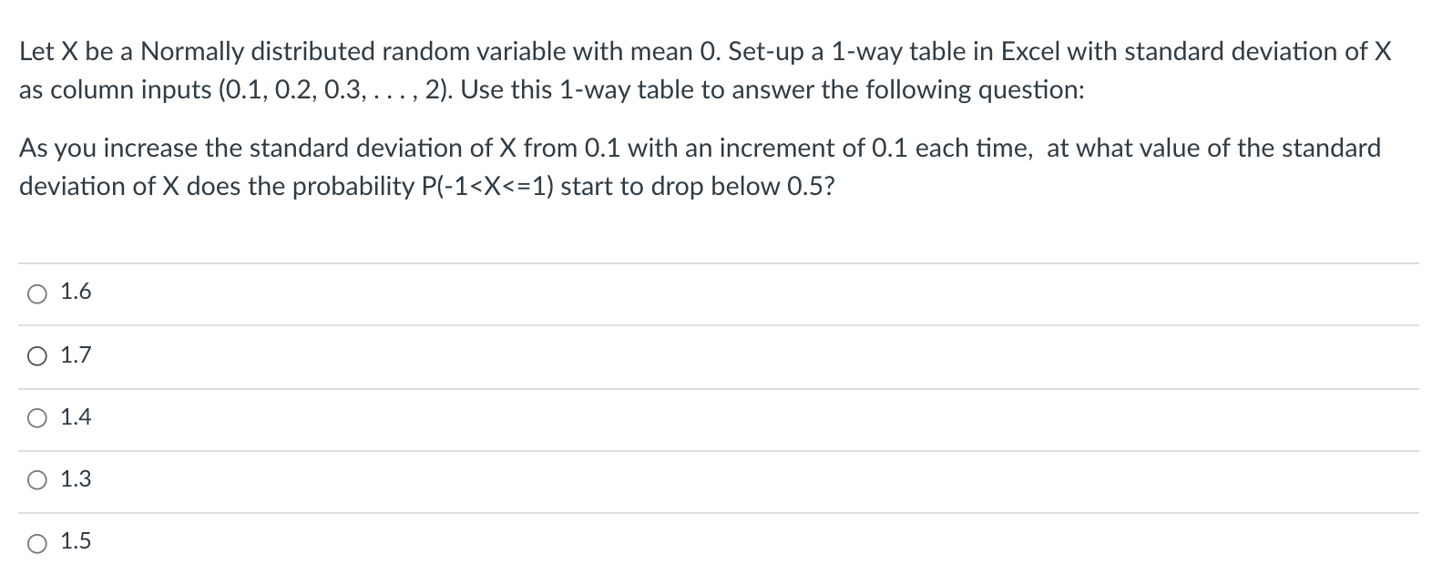  Let X be a Normally distributed random variable with mean 0.