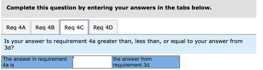 to figure out Req 4A and Req 4B. [The following information applies