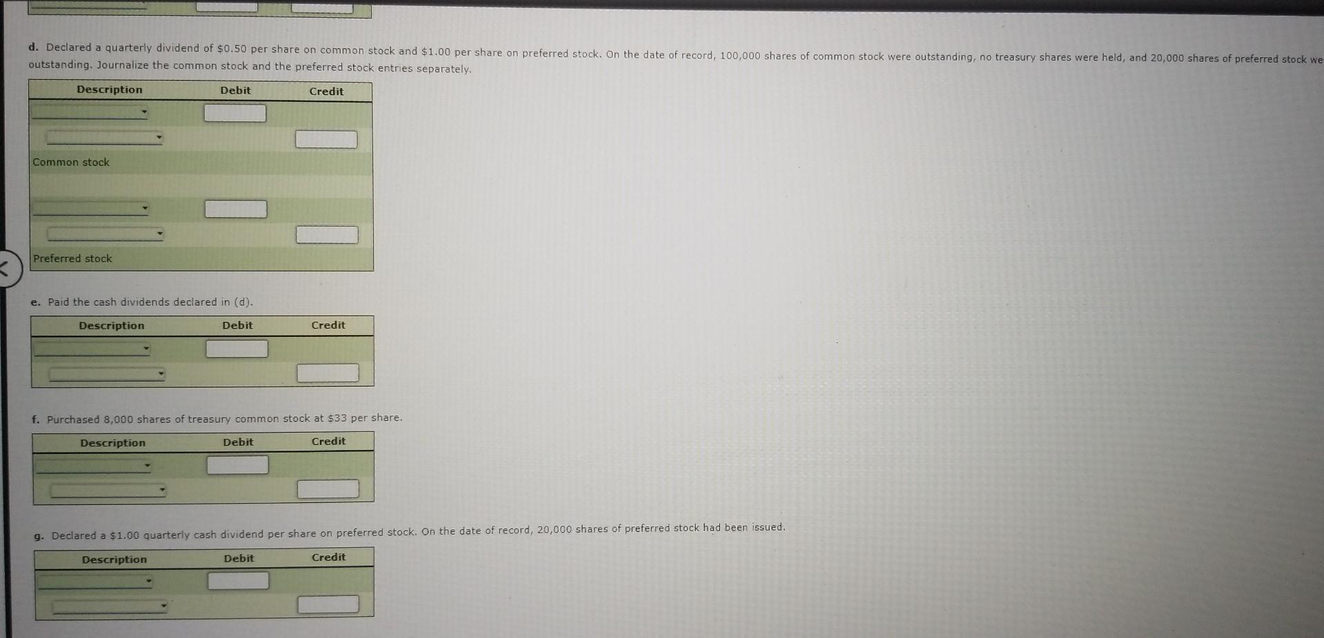 Inc. during the fiscal year ended December 31, 2048, were as follows: