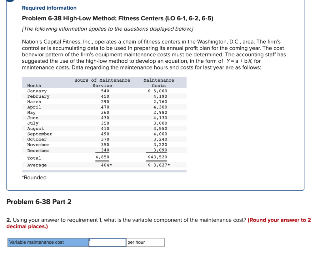 Centers (LO 6-1, 6-2, 6-5) [The following information applies to the questions