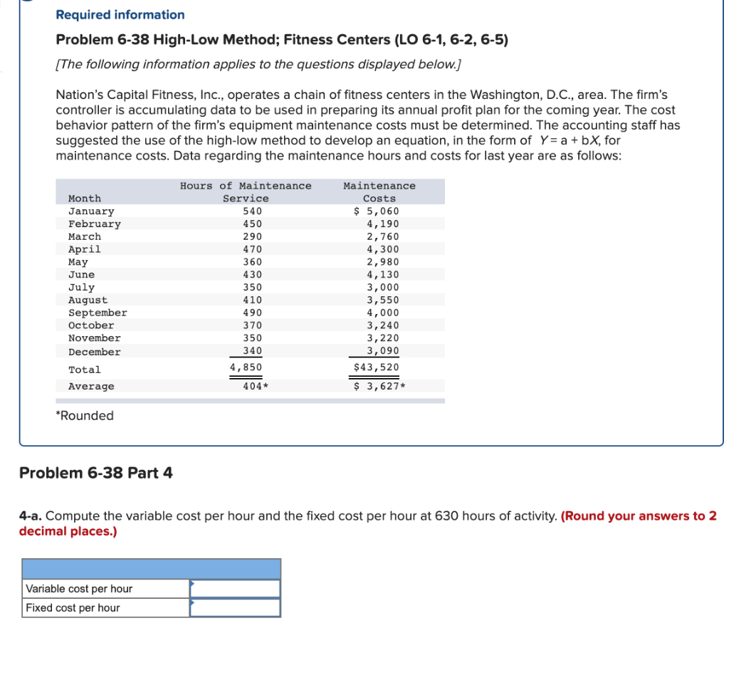 in the Washington, D.C., area. The firm's controller is accumulating data to