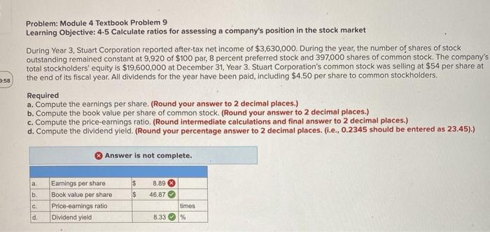 I only need A and C 3:58 Problem: Module 4 Textbook Problem