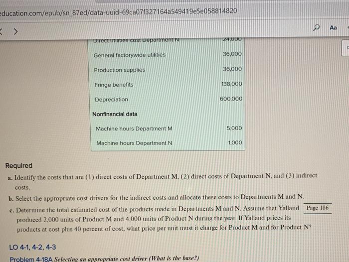 company's two departments are named after the products for example, Product M