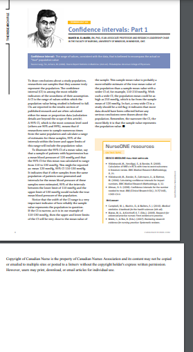 Part 1(Links to an external site.)Second Article:Confidence Intervals, Part 2(Links to an