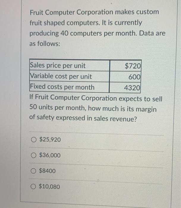  Fruit Computer Corporation makes custom fruit shaped computers. It is currently