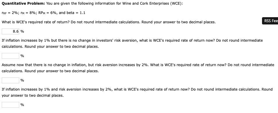 Enterprises: State of Economy Probability Rate of return Strong 0.20 18% Normal