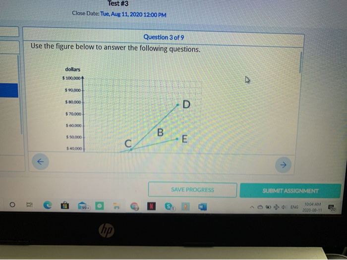  Test #3 Close Date: Tue, Aug 11, 2020 12:00 PM Question
