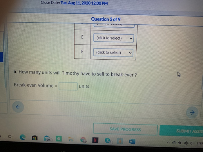 550.000 E $ 40,000 E SAVE PROGRESS SUBMIT ASSIGNMENT o RI 3