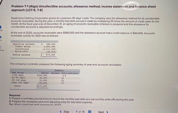  please complete required 2 required 3A and required 3B Problem 7-1