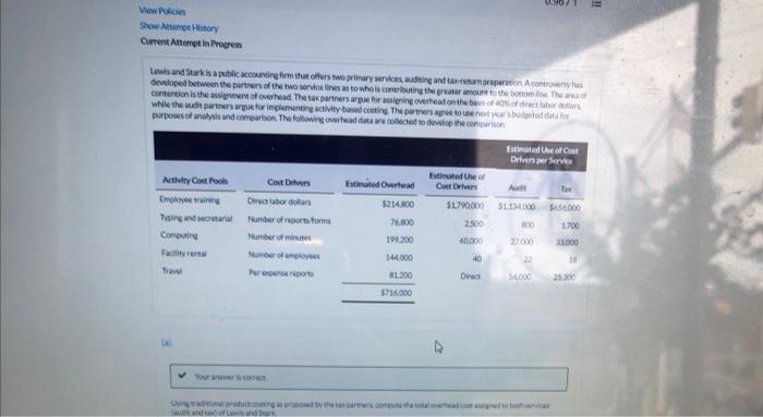 step by step View Policies Show Attempt History Current Attempt in Progress