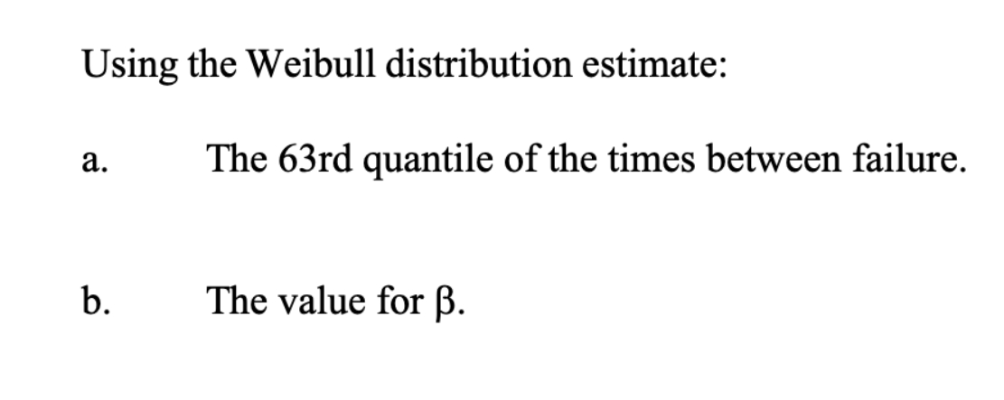 the exponential distribution, work out the probability that the time between failures