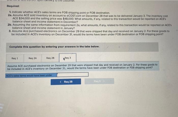 all of our businesses have terms where title and risk of loss