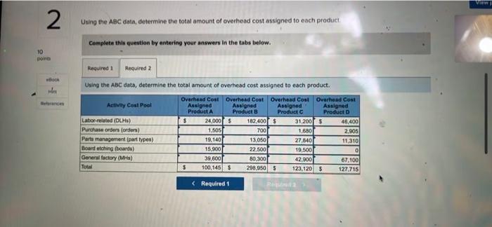 L04-3) Sultan Company uses an activity based costing system. At the beginning