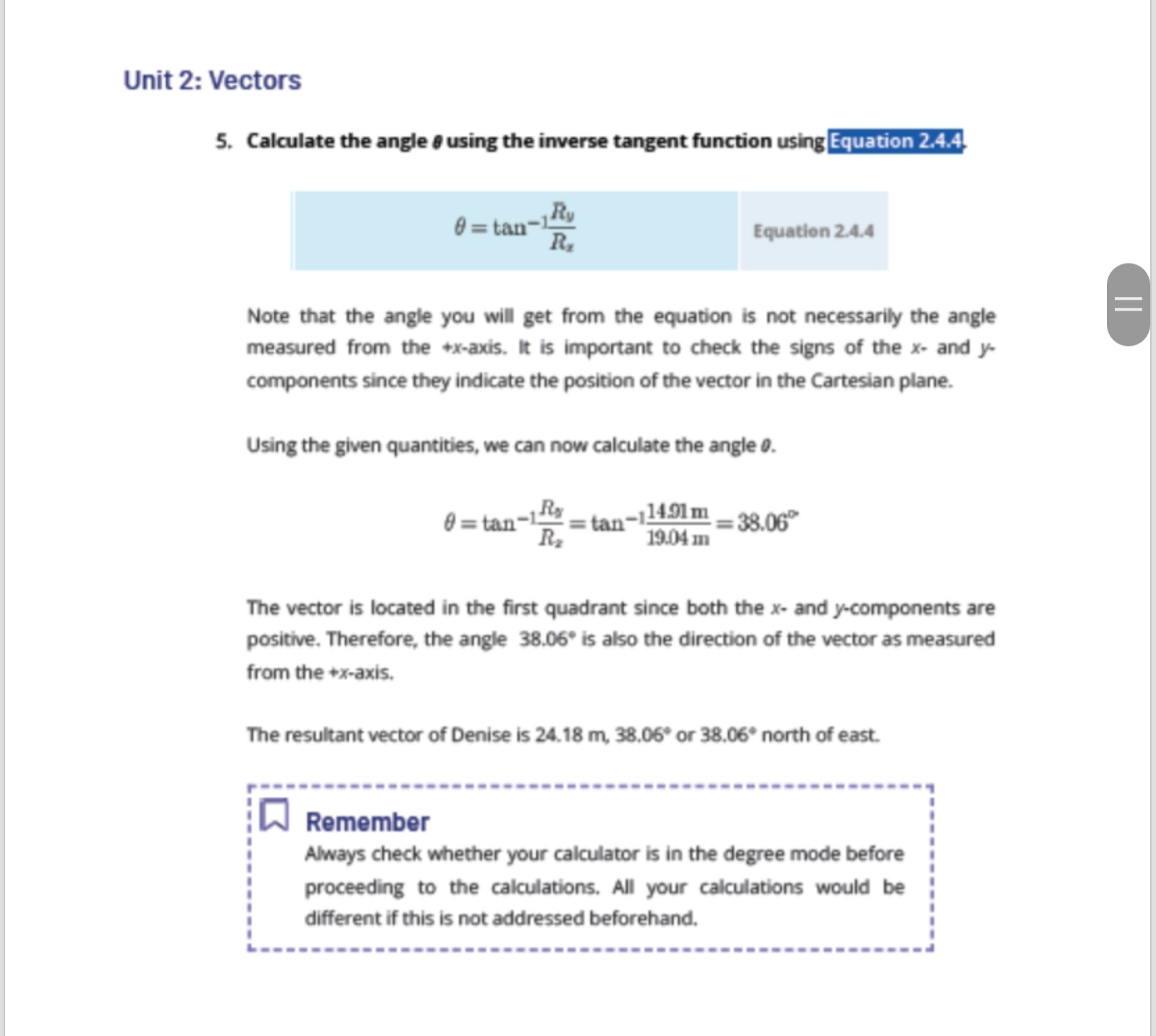 sum of the of all the vectors. 7. To be able to