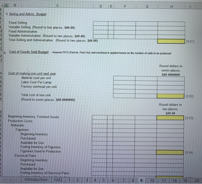 $48.00 per lamp 17 The company has requested that you prepare a