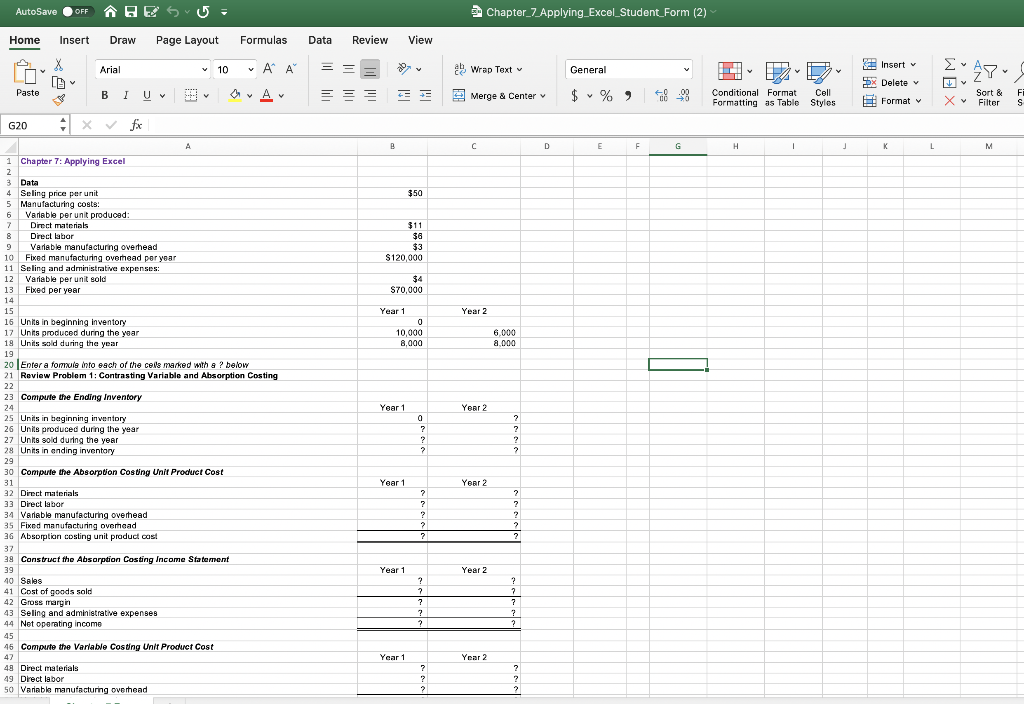 For example, in cell B26 enter the formula "= B17". After entering