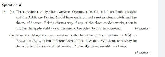  Kindly provide solutions for both part (a) and (b). Question 3
