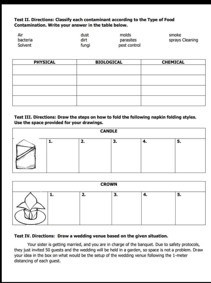 Write the letter of your answer on the space provided. 1. An