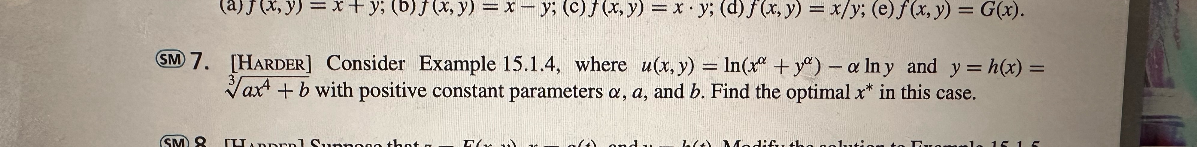 u(x, y) denote the total well-being of a society, where x denotes