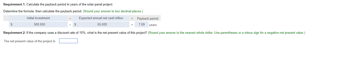 2. If the company uses a discount rate of 10%, what is